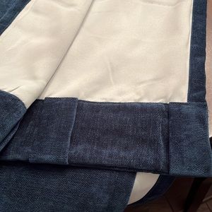 NWOT 3 West Elm blackout Luster Velvet tab top pocket curtains 48 x 108